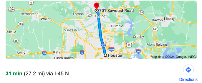 Directions to Houston Photographer, Bri Sullivan's photography studio.