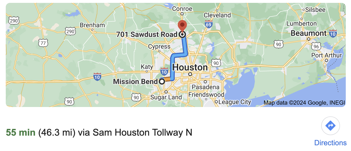 Directions to Mission Bend Texas photographer, Bri Sullivan's photography studio.